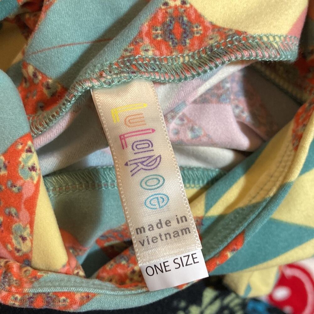 New LulaRoe Quilt Look Leggings One Size - Picture 6 of 7